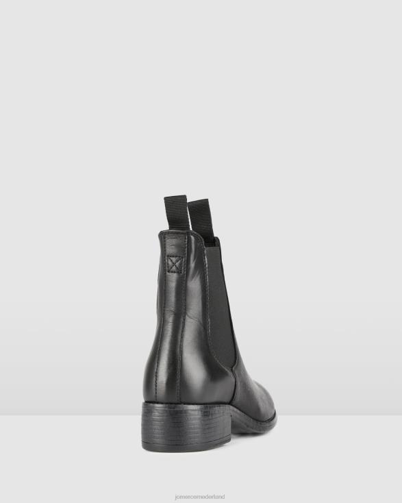 platte enkellaarzen van cisco 46LN331 zwart leer Jo Mercer schoenen