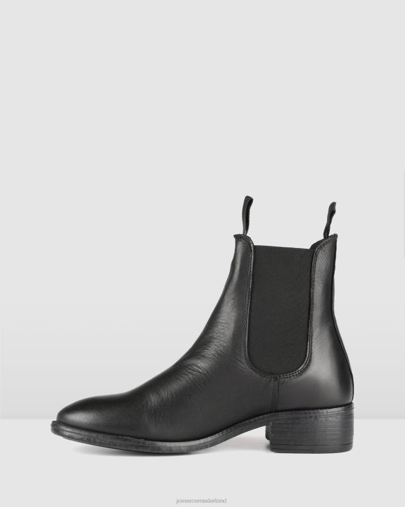 platte enkellaarzen van cisco 46LN331 zwart leer Jo Mercer schoenen