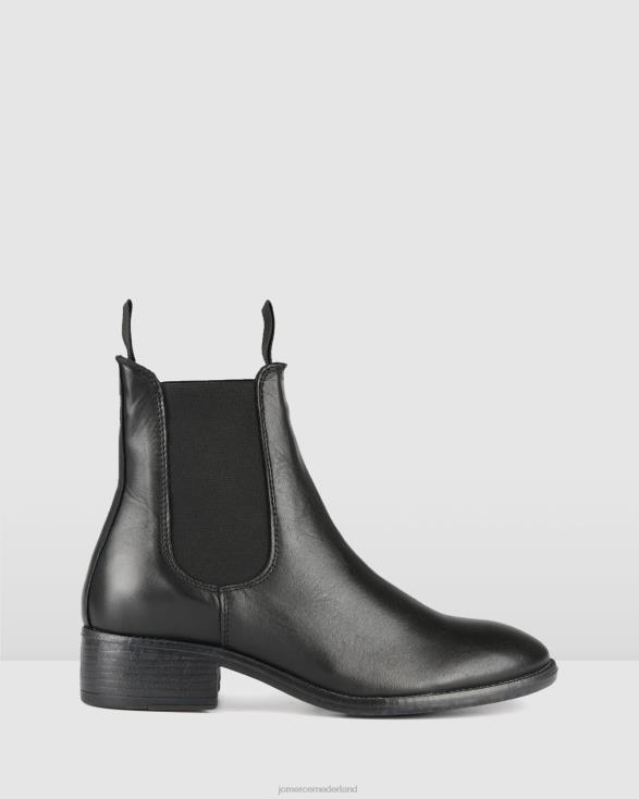 platte enkellaarzen van cisco 46LN331 zwart leer Jo Mercer schoenen
