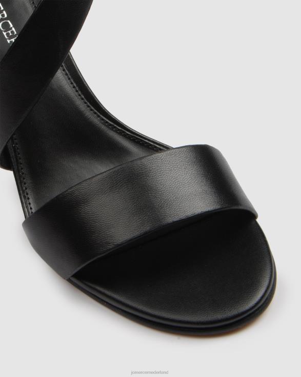 Beckett sandalen met hoge hak 46LN99 zwart leer Jo Mercer schoenen