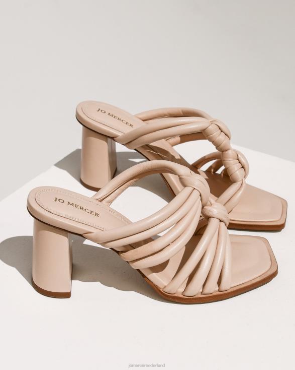 Cadena sandalen met hoge hak 46LN119 poederroze leer Jo Mercer schoenen