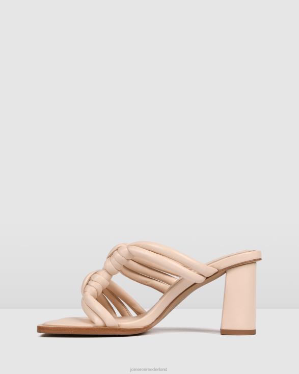 Cadena sandalen met hoge hak 46LN119 poederroze leer Jo Mercer schoenen