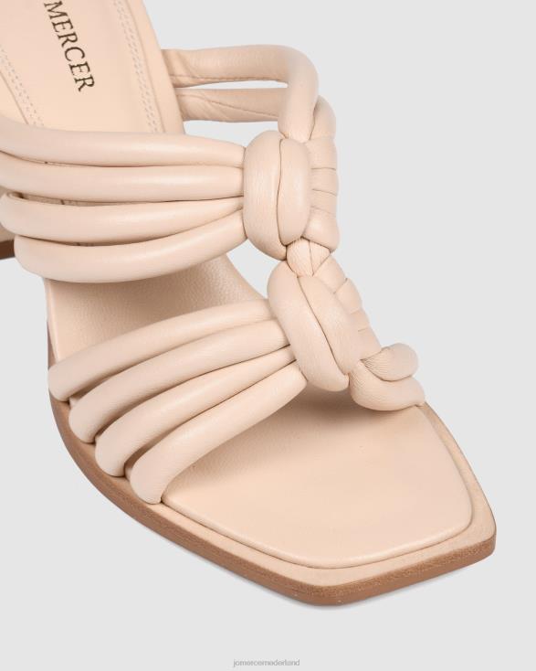 Cadena sandalen met hoge hak 46LN119 poederroze leer Jo Mercer schoenen