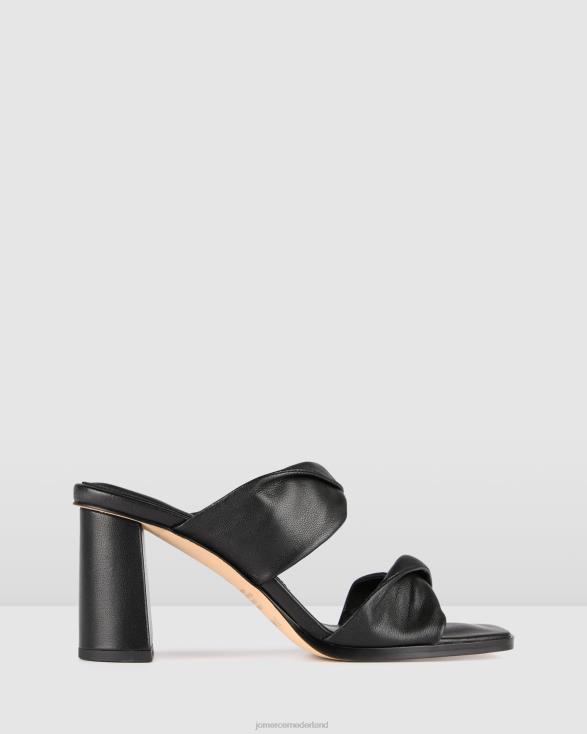 Caylie sandalen met hoge hak 46LN85 zwart leer Jo Mercer schoenen