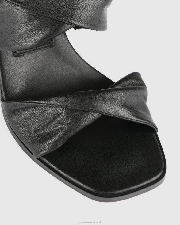 Caylie sandalen met hoge hak 46LN85 zwart leer Jo Mercer schoenen