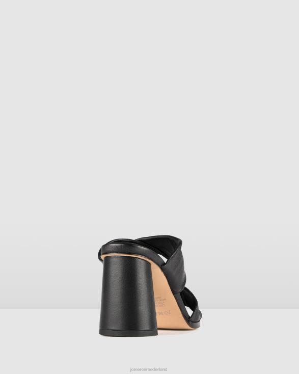 Caylie sandalen met hoge hak 46LN85 zwart leer Jo Mercer schoenen