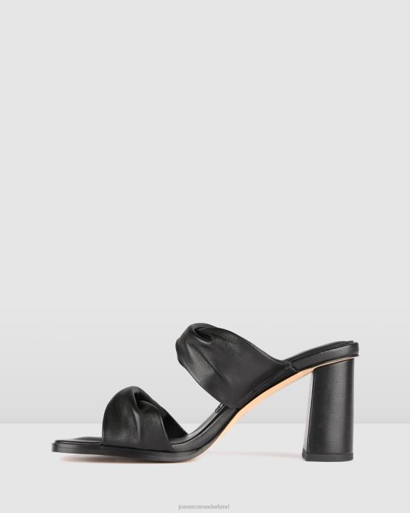 Caylie sandalen met hoge hak 46LN85 zwart leer Jo Mercer schoenen