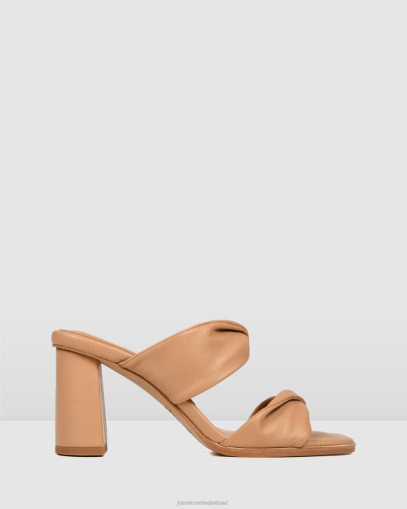 Caylie sandalen met hoge hak 46LN86 beige leer Jo Mercer schoenen