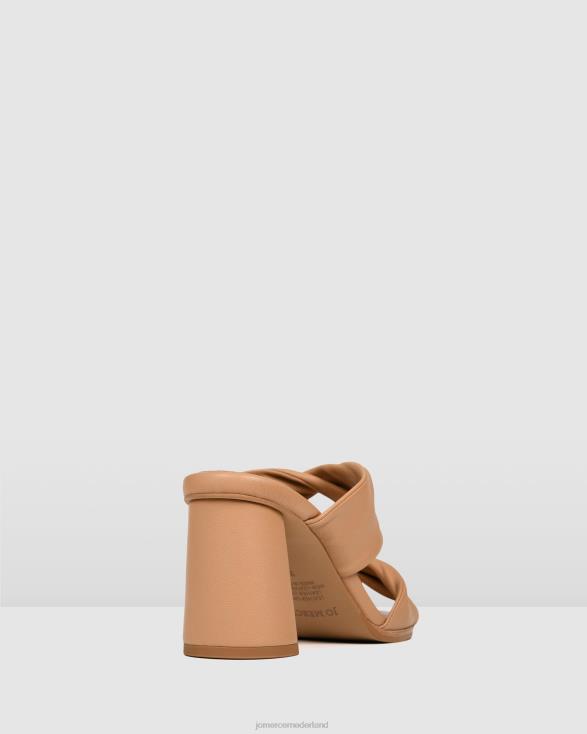 Caylie sandalen met hoge hak 46LN86 beige leer Jo Mercer schoenen