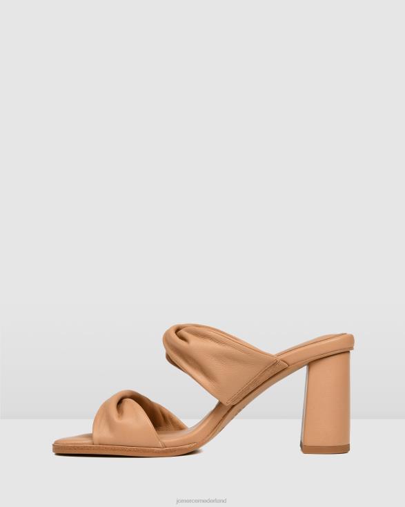 Caylie sandalen met hoge hak 46LN86 beige leer Jo Mercer schoenen
