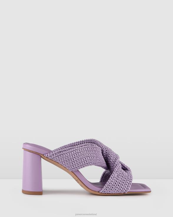 Kalene sandalen met hoge hak 46LN82 lila geweven Jo Mercer schoenen
