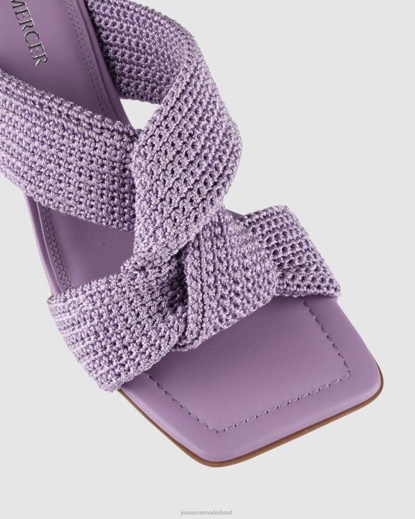 Kalene sandalen met hoge hak 46LN82 lila geweven Jo Mercer schoenen