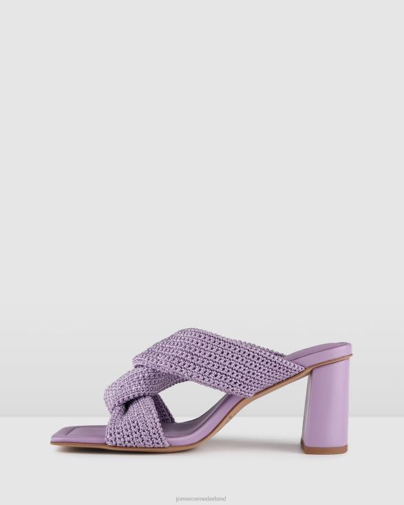Kalene sandalen met hoge hak 46LN82 lila geweven Jo Mercer schoenen