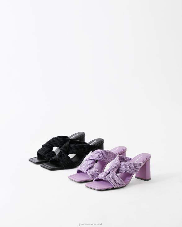 Kalene sandalen met hoge hak 46LN82 lila geweven Jo Mercer schoenen