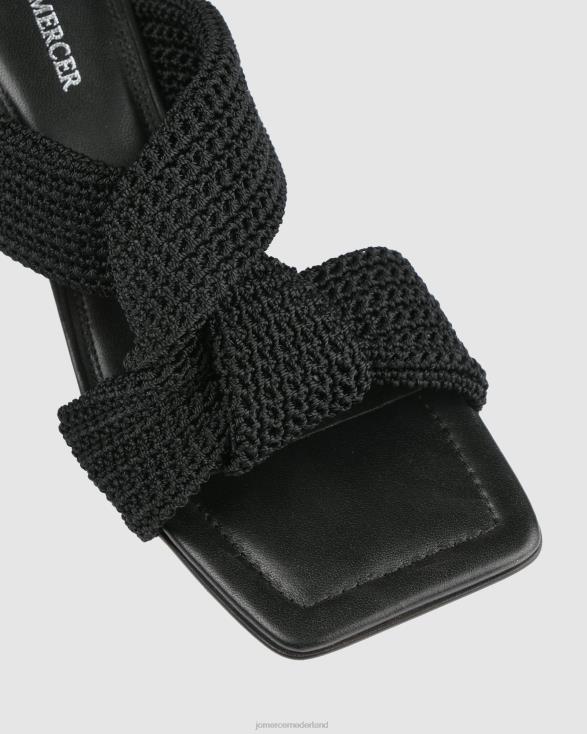 Kalene sandalen met hoge hak 46LN83 zwart geweven Jo Mercer schoenen