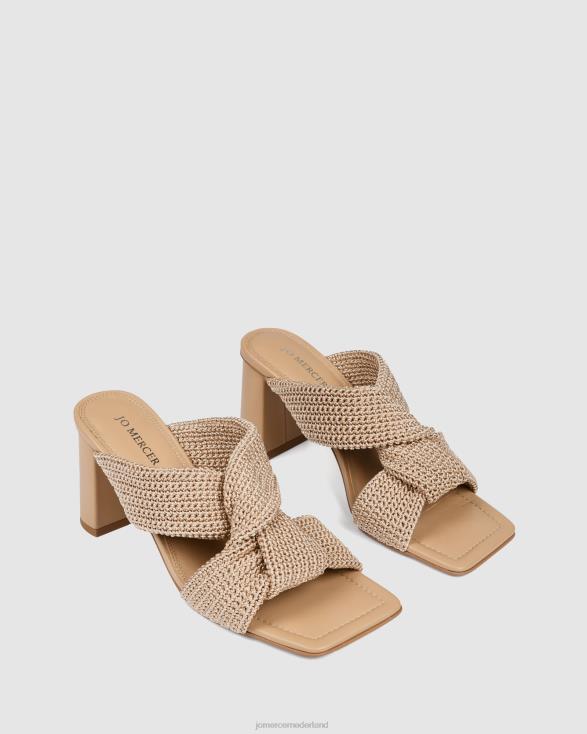 Kalene sandalen met hoge hak 46LN84 natuurlijk geweven Jo Mercer schoenen