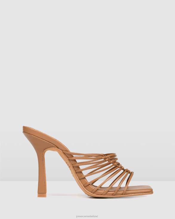 Lynden sandalen met hoge hak 46LN142 bruin leer Jo Mercer schoenen