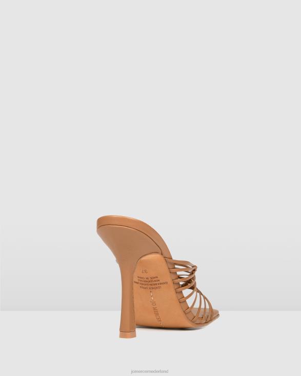 Lynden sandalen met hoge hak 46LN142 bruin leer Jo Mercer schoenen