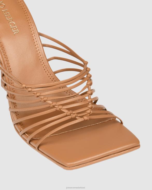 Lynden sandalen met hoge hak 46LN142 bruin leer Jo Mercer schoenen