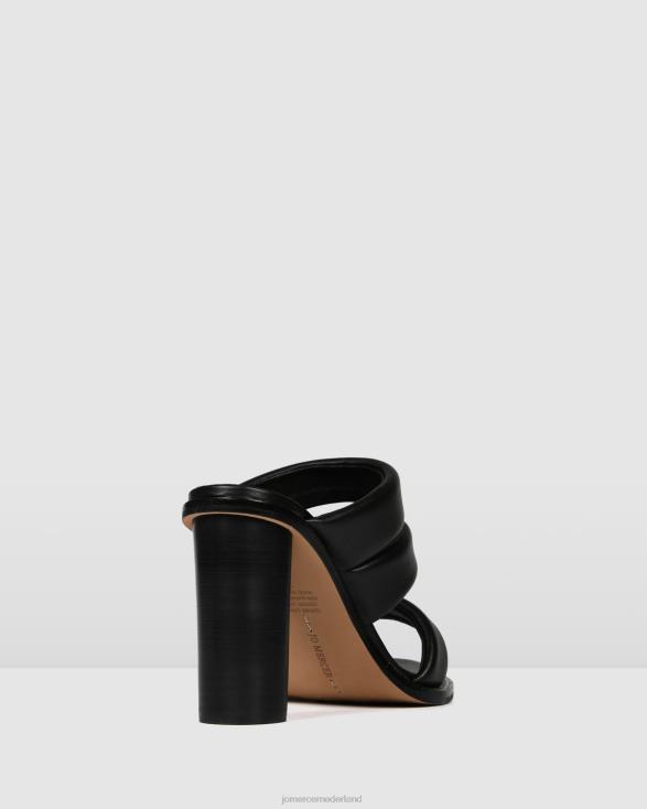 prijs sandalen met hoge hak 46LN88 zwart leer Jo Mercer schoenen