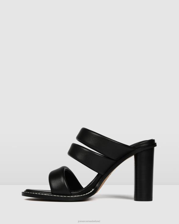 prijs sandalen met hoge hak 46LN88 zwart leer Jo Mercer schoenen