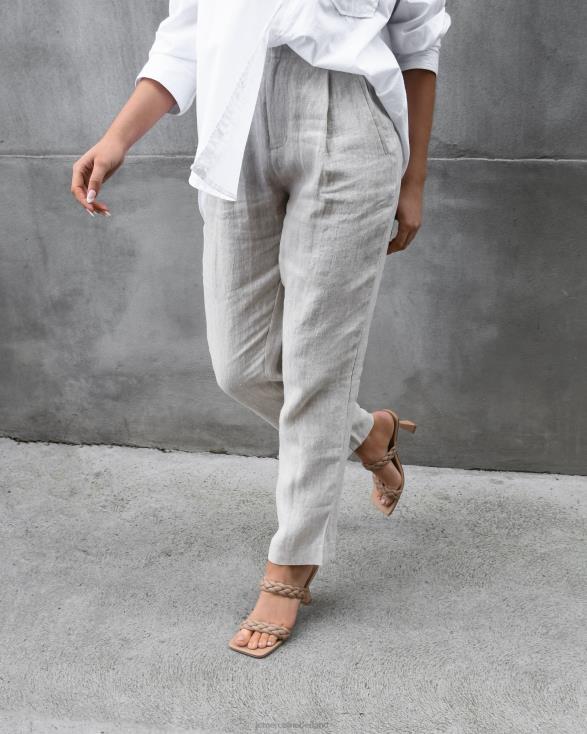 zoe sandalen met hoge hak 46LN112 beige leer Jo Mercer schoenen