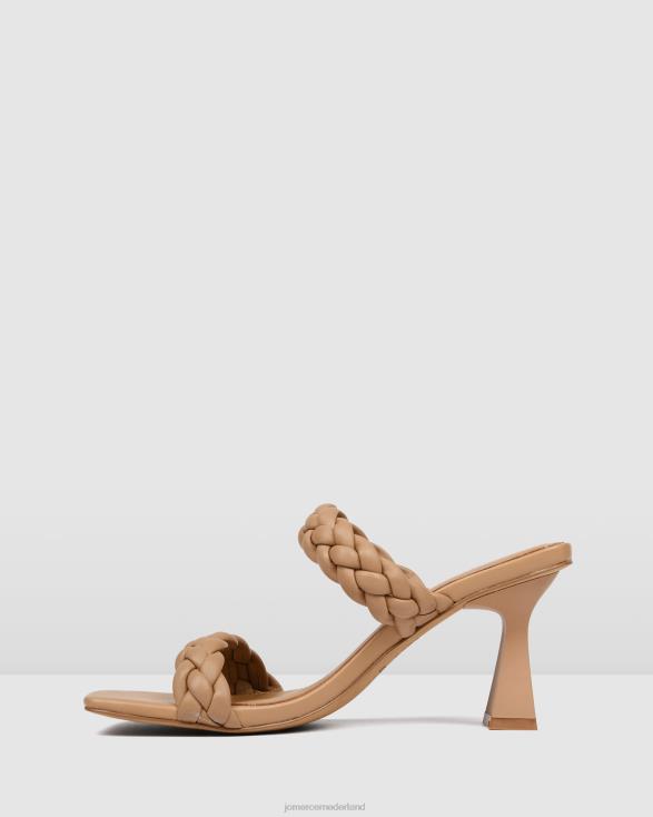 zoe sandalen met hoge hak 46LN112 beige leer Jo Mercer schoenen