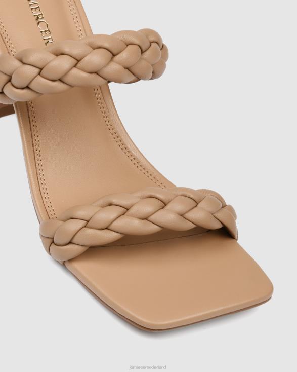 zoe sandalen met hoge hak 46LN112 beige leer Jo Mercer schoenen