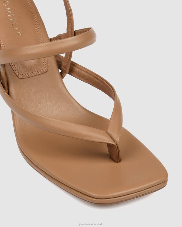 Amaia sandalen met middelhoge hak 46LN63 bruin leer Jo Mercer schoenen