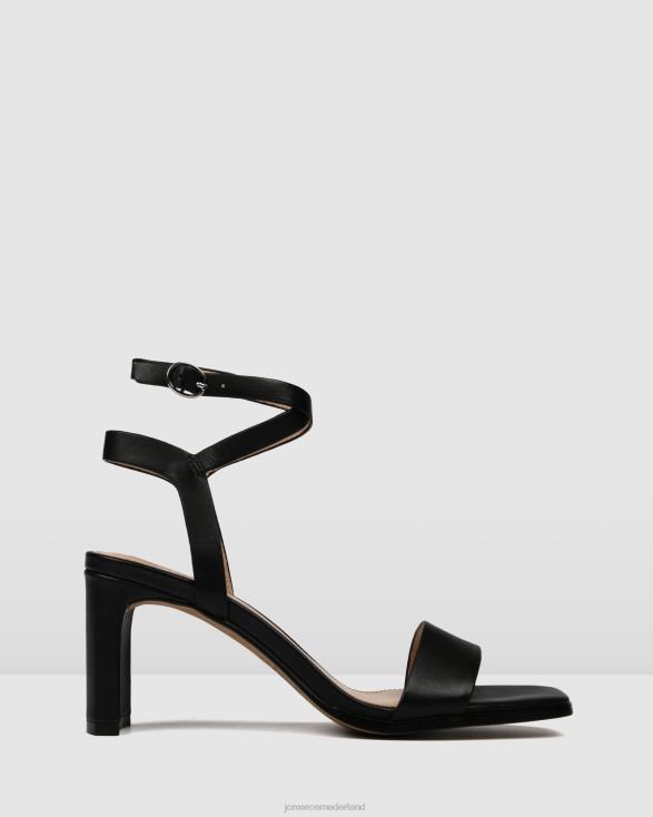 Natsu sandalen met middelhoge hak 46LN40 zwart leer Jo Mercer schoenen