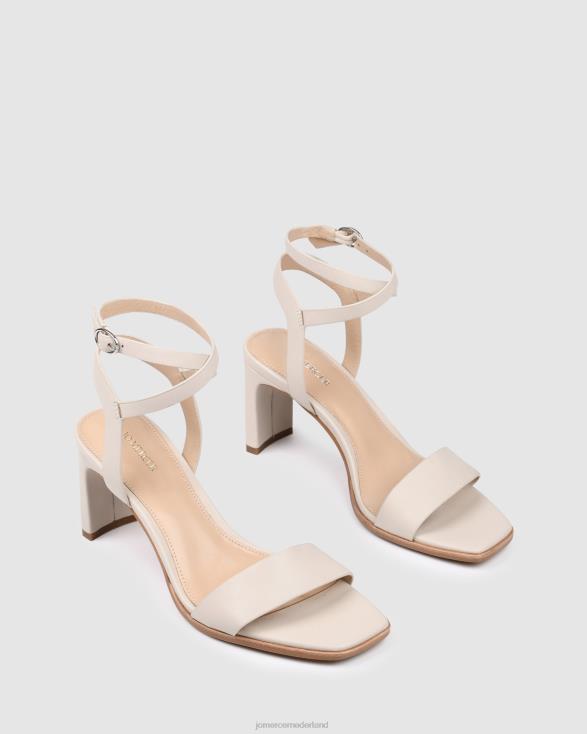 Natsu sandalen met middelhoge hak 46LN42 been leer Jo Mercer schoenen