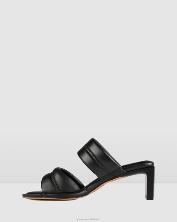Quincy sandalen met middelhoge hak 46LN59 zwart leer Jo Mercer schoenen
