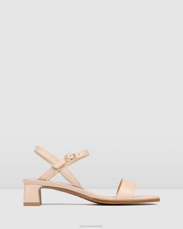 Reina sandalen met middelhoge hak 46LN73 poederroze leer Jo Mercer schoenen