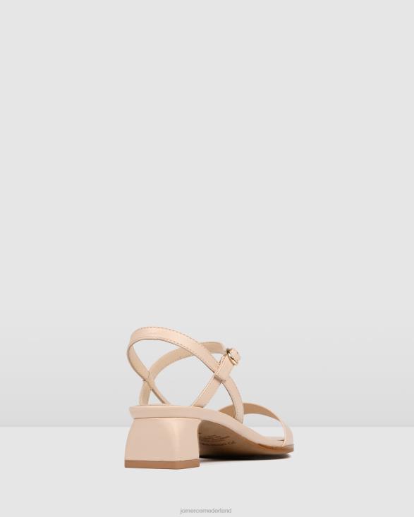 Reina sandalen met middelhoge hak 46LN73 poederroze leer Jo Mercer schoenen