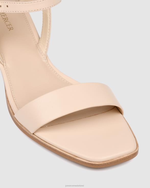 Reina sandalen met middelhoge hak 46LN73 poederroze leer Jo Mercer schoenen