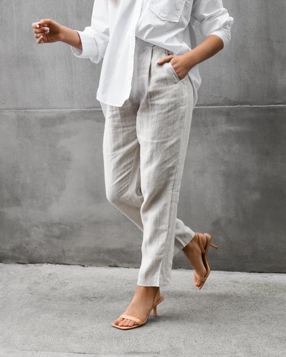 diya sandalen met middelhoge hak 46LN70 papaya leer Jo Mercer schoenen