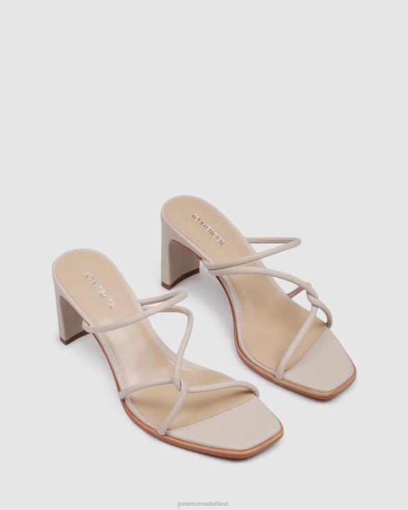 novi sandalen met middelhoge hak 46LN35 been leer Jo Mercer schoenen