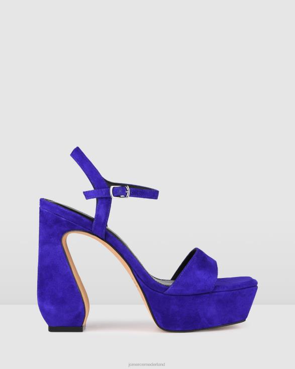 delphina platformsandalen met hoge hak 46LN92 ultra violet suède Jo Mercer schoenen