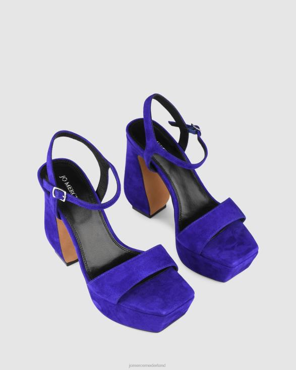 delphina platformsandalen met hoge hak 46LN92 ultra violet suède Jo Mercer schoenen