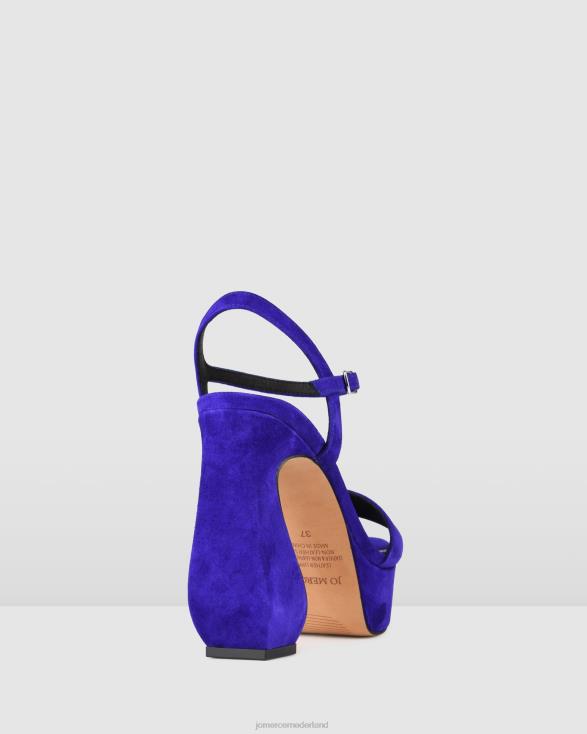 delphina platformsandalen met hoge hak 46LN92 ultra violet suède Jo Mercer schoenen
