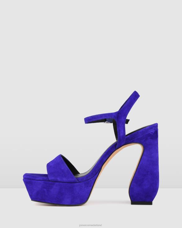 delphina platformsandalen met hoge hak 46LN92 ultra violet suède Jo Mercer schoenen