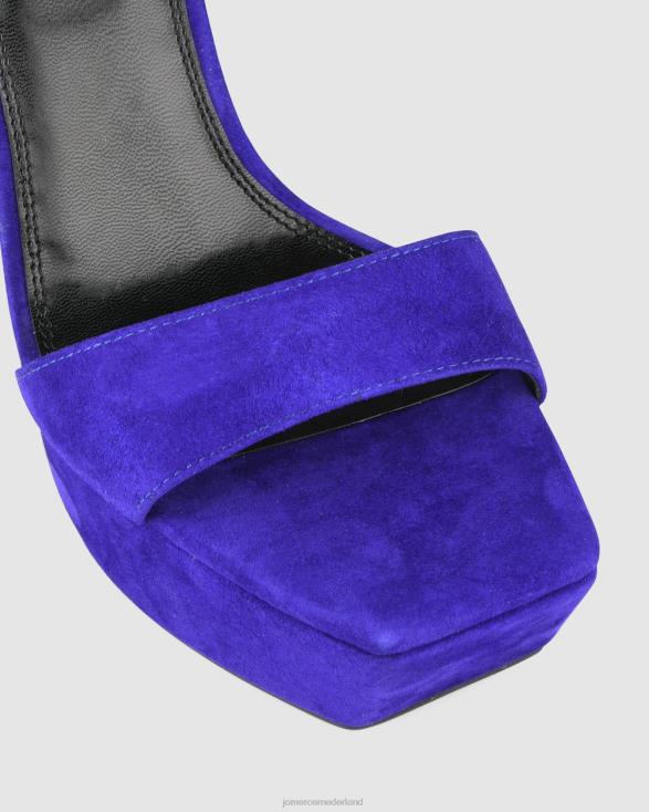 delphina platformsandalen met hoge hak 46LN92 ultra violet suède Jo Mercer schoenen