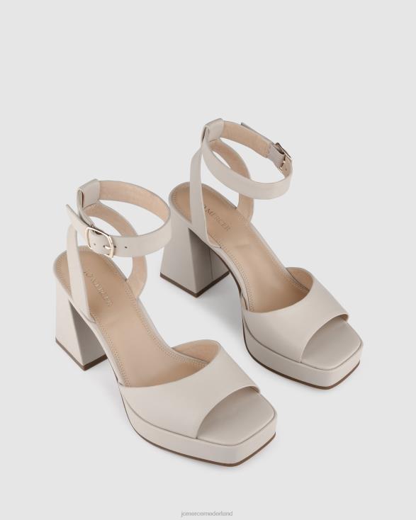 samantha platformsandalen met hoge hak 46LN90 been leer Jo Mercer schoenen