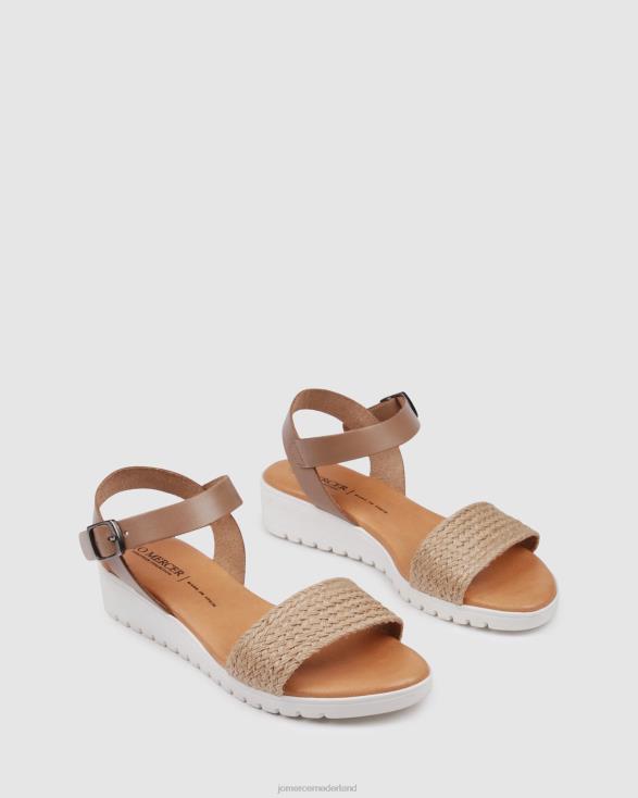 Alina platte sandalen 46LN288 taupe multi Jo Mercer schoenen
