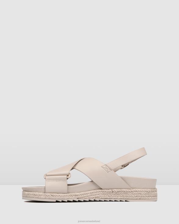 Miles platte espadrillesandalen 46LN283 steen leer Jo Mercer schoenen