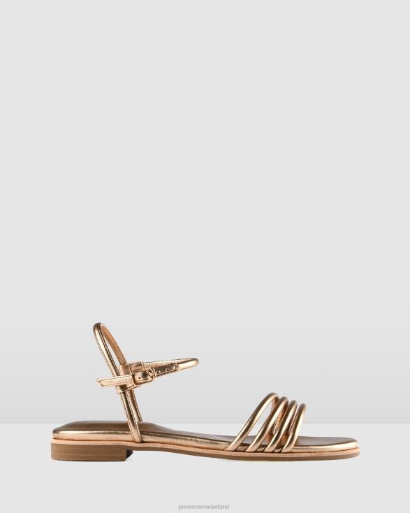 Quiera platte sandalen 46LN284 goud leer Jo Mercer schoenen