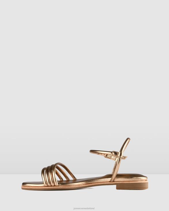 Quiera platte sandalen 46LN284 goud leer Jo Mercer schoenen