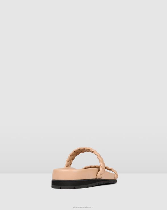 volt platte sandalen 46LN279 beige leer Jo Mercer schoenen