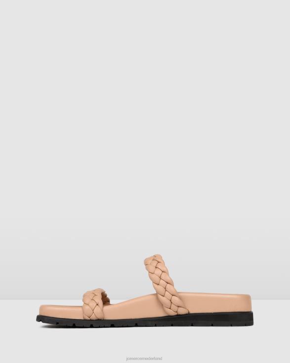 volt platte sandalen 46LN279 beige leer Jo Mercer schoenen