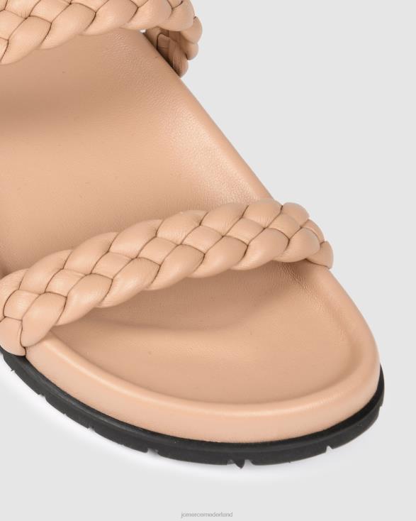 volt platte sandalen 46LN279 beige leer Jo Mercer schoenen